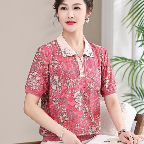 50~60대 매력적인 여성을 위한 세련된 여름 티셔츠