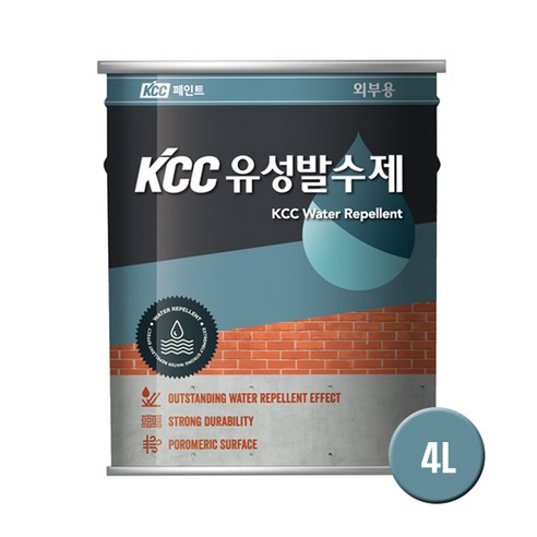 KCC 외벽방수 유성발수제, 투명, 1개, 4L