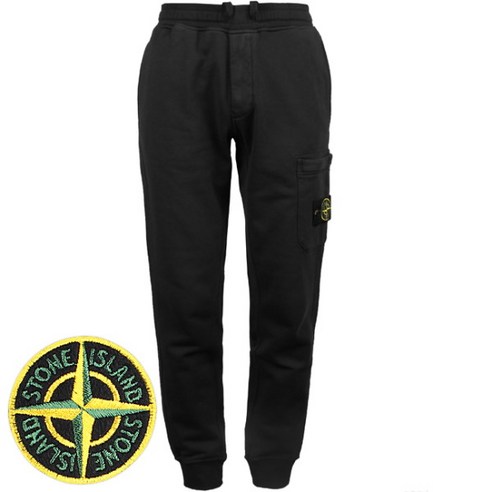 [STONE ISLAND] 와펜 패치 밴딩 트레이닝 조거 팬츠 791564551 A0029