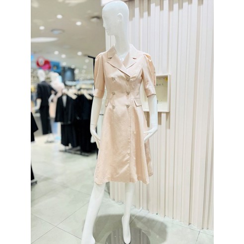 케네스레이디 퍼프소매 칼라넥 플레어 원피스 (ECOPNE7300)