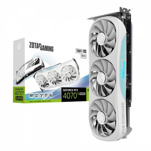 HIT ZOTAC GAMING 지포스 RTX 4070 Ti SUPER Trinity OC D6X 16GB White /정품/오늘출발/안심포장