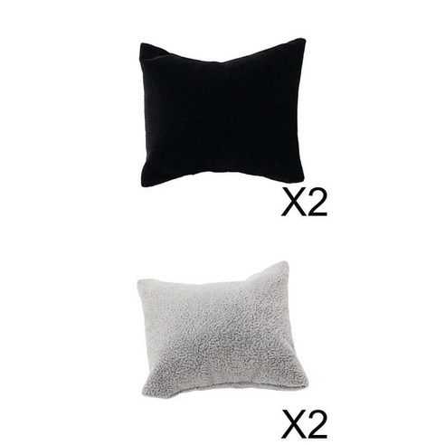 쥬얼리 디스플레이 베개 7x8cm 벨벳 미니 쿠션 시계 팔찌 그레이+쥬얼리 디스플레이 베개 7x8cm 벨벳 미니 쿠션