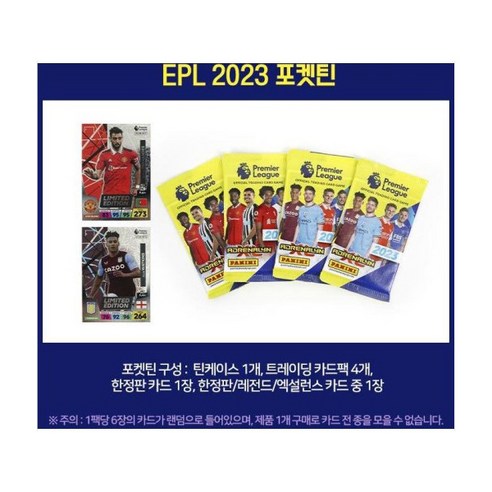 파니니 축구카드 EPL 2023 아드레날린XL 포켓틴