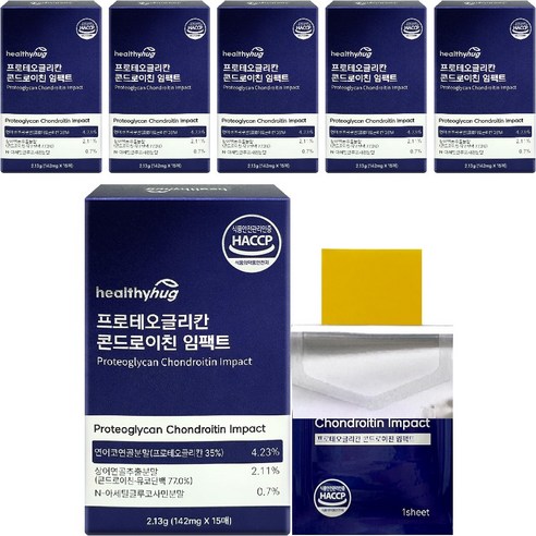 프로테오글리칸 콘드로이친 임팩트 필름 식약처 HACCP 인증 연어코 연골 추출물, 1개, 15매