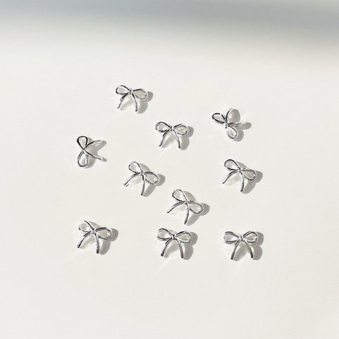 예니네일 발레코어 매듭 리본파츠 (50개입), 1개, 실버