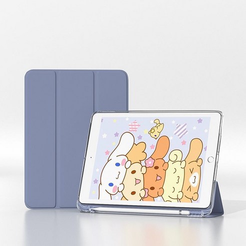 아이패드 케이스 태블릿 접이식 보호, 투명펜슬롯스모크퍼플컬렉션플러스, iPadMini4/5(7.9인치)