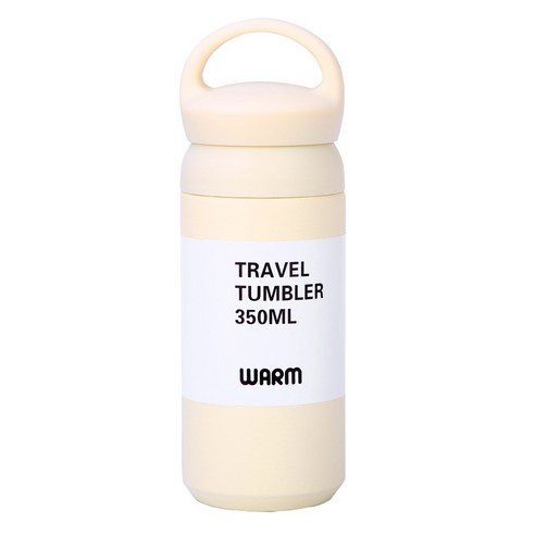 ZZJJC 아이디어 보온병 아이디어 텀블러 아웃도어 보온병, 토트 커버 베이지, 350ml