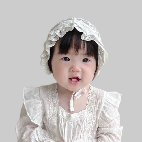 사랑스러움과 편안함을 겸비한 완벽한 유아동 레이스 보넷