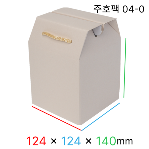 주호팩 끈손잡이 다용도 선물상자 04-0 (124x124x140), 웜그레이, 10개