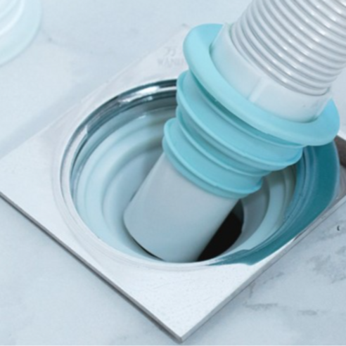 실리콘 세탁기 배수구 호스 마개 캡 트랩 냄새 차단, 1개