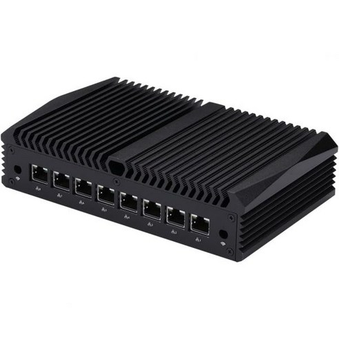 Qotom Mini PC Core i710710U 프로세서 온보드 코어 6개 1.1GHz 산업용 라우터 방화벽8x 2.5GB B3 LAN 포트 16GB RAM 512GB SSD, S13/ 4GB RAM 64GB SSD [NO WIFI