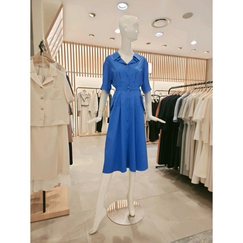 [케네스레이디](E332) 오픈카라 벨티드 원피스 (EWOPOF0300)