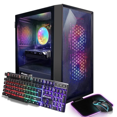 STGAubron 게이밍 데스크탑 PC 인텔 코어 I5 3.3Ghz 최대 3.7Ghz GeForce RTX 2060 6G GDDR6 16G RAM 512G SSD Wi-F