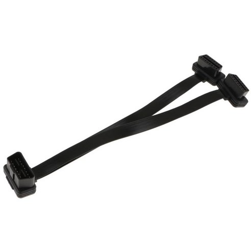16Pin 남여 OBD2 OBDII Y 어댑터 진단 스플리터 커넥터 케이블, 300mm, 블랙, 설명
