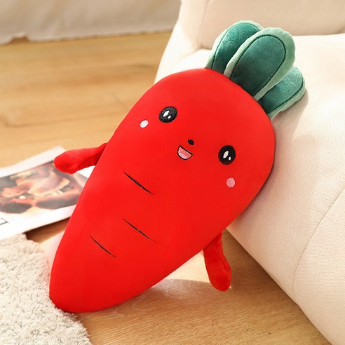 POMTOR 당근 바디필로우 편안한 베개 바디필로우, 레드
