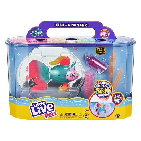 Little Live Pets – Lil’ Dippers: Fantasea | 인터랙티브 물고기 및 탱크 마법처럼 물속에서 살아남고 진짜 물고기처럼 먹이를 주고 수영합니다, 판타지아 RC완구/부품 Best Top5