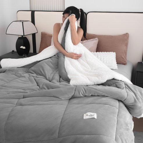 포근함으로 채우는 겨울밤, 놀차 극세사 양털 이불