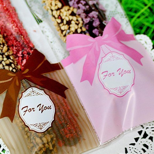 롱롱리본접착 초코 10장 긴포장봉투