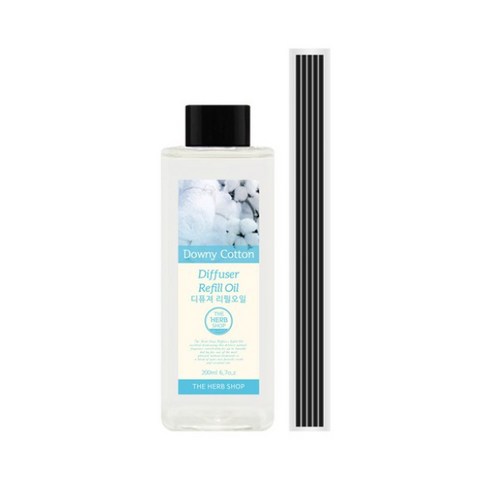 더허브샵 디퓨저 리필 오일, 다우니 코튼, 200ml, 1세트