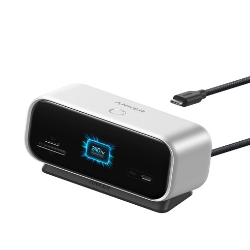앤커 나노 USB-C 10-in-1 240Hz 스마트 디스플레이 허브 A210C, 1개, 실버