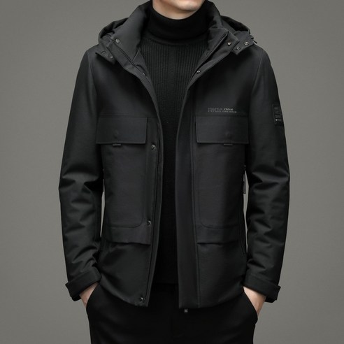 20121 가을 겨울 새로운 재킷 남자 짧은 후드 청소년 캐주얼 패션 잘 생긴 느슨한 코트 남성 의류