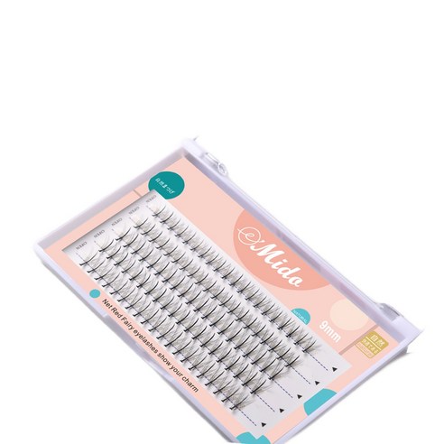미도 인조속눈썹 부분 가닥 속눈썹 셀프 연장 자연스런운 가속눈썹 단품 시리즈, E형  9mm, 1개