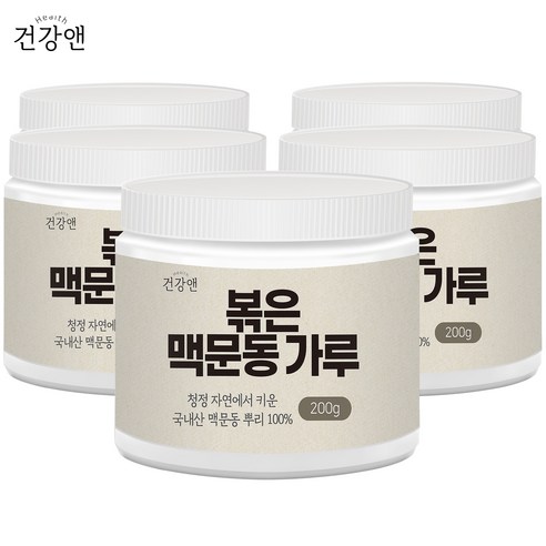 건강앤 국내산 충남 청양군 볶은 맥분동 분말 200g 계량스푼 증정, 5개