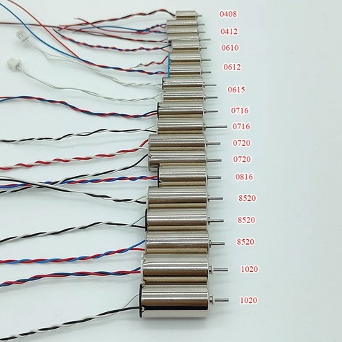 직류 전동기 미니 코어리스 모터 408 412 610 612 615 716 720 816 8520 3.7 1020 고속 할로우 컵 엔진 DIY RC 드론 항공기 DC 3V 85, 8520 C, 1개