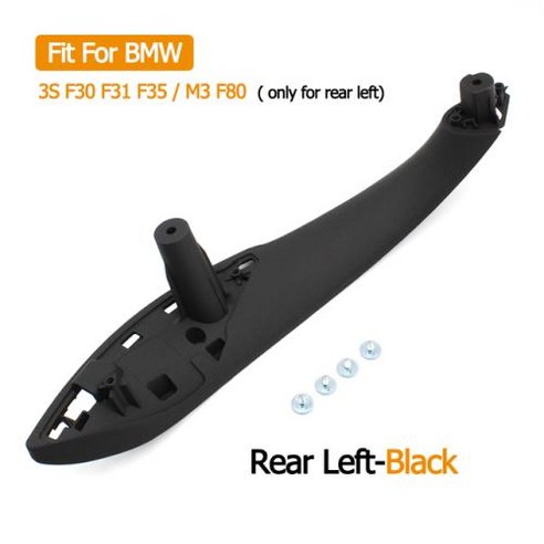 자동차 악세사리 내부 도어 손잡이 트림 커버 BMW 3 4S M3 M4 F30 F34 F36 F32 F33 F80 F82 F83 316d 318d 320d 320i 325d, 11) Rear Left-Oyster