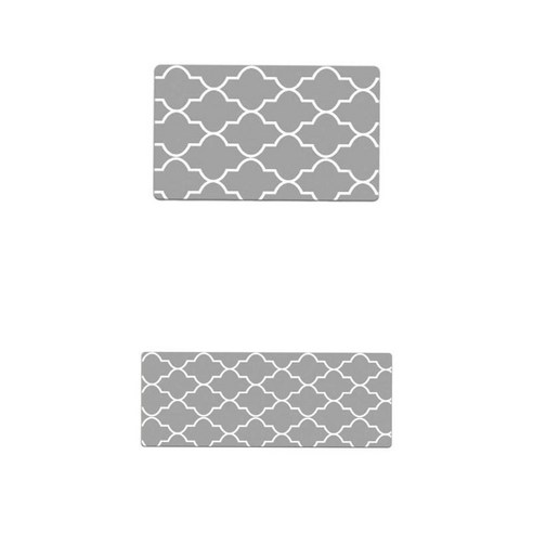 2pcs 안티 피로 주방 깔개 쿠션 바닥 매트 미끄럼 방지 PVC 폼 그레이, 설명한대로, 회색