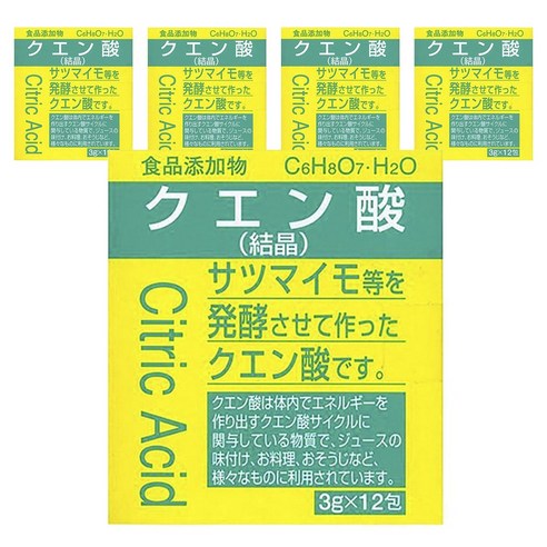 Taiyo Pharmaceutical Co. Ltd 구연산 분말 포장 12개입, 5개, 36g