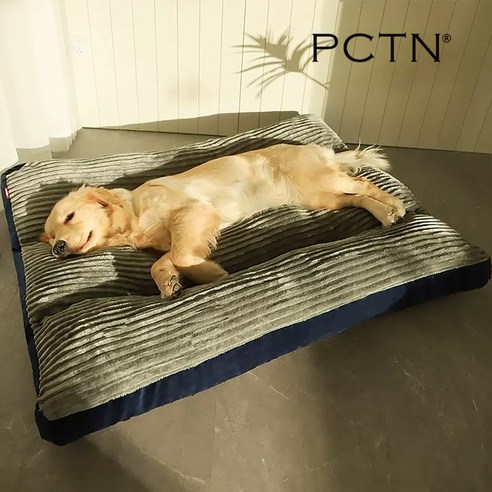PCTN 안 미끄러지는 강아지 방석 중형 애견방석 반려견 특대형 쿠션방석 고양이 쿠션방석, 그레이 네이비