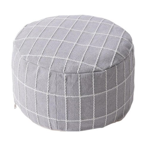 Unstuffed Pouf Cover 질감 저장 솔루션 면 린넨 대형 콩 가방 큐브 바닥 쿠션 좌석 보육 Kidsroom 침실 장식에 대한, 회색, 폴리에스터면