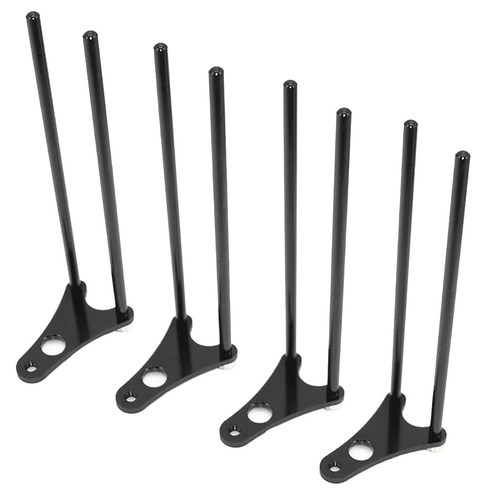 Xzante HIRISI 4Pcs 낚시 걸레 바 귀 물린 경보에 대 한 알루미늄 합금 방풍 안티 떨어지는 걸림 잉어 태클, 01 black