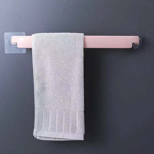 펀치 프리 타월 바 주방 욕실 화장실 변기 랙 수납 랙 걸이 수건 걸이 목욕 수건 걸이, 부가가치 롱버전(노르딕 파우더), 의상 하나