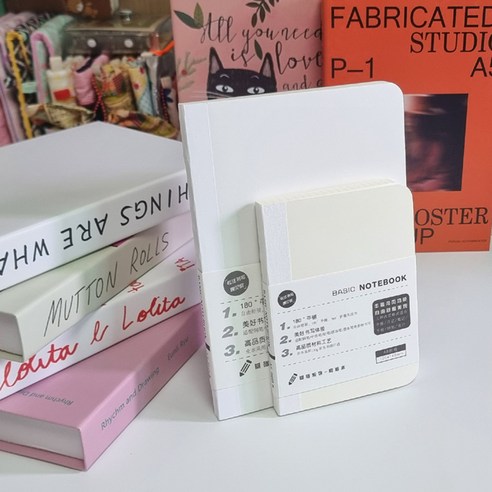 프리위드 A6 화이트 만년필 노트 – 필사 일기장, 무지 노트, 줄 방안지, 모눈, 1개 성경필사노트