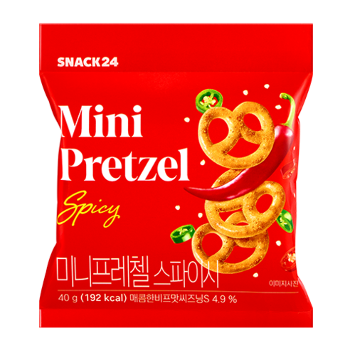 스낵24 미니프레첼 스파이시맛
