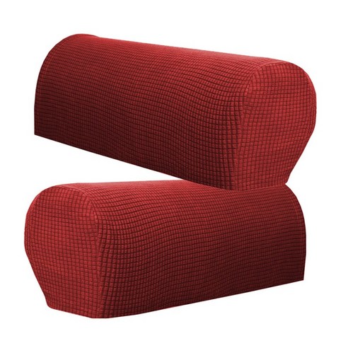 2pcs 빨 소파 팔걸이 커버 settee 소파 암 슬립 커버 프로텍터 블랙, 와인 레드, 폴리 에스터
