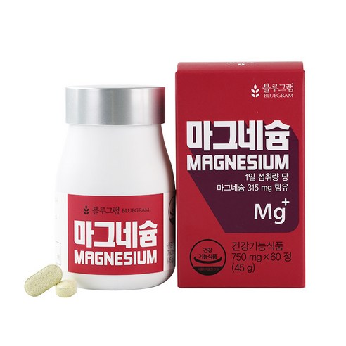 블루그램 마그네슘 750mg x 60정, 1개, 단품