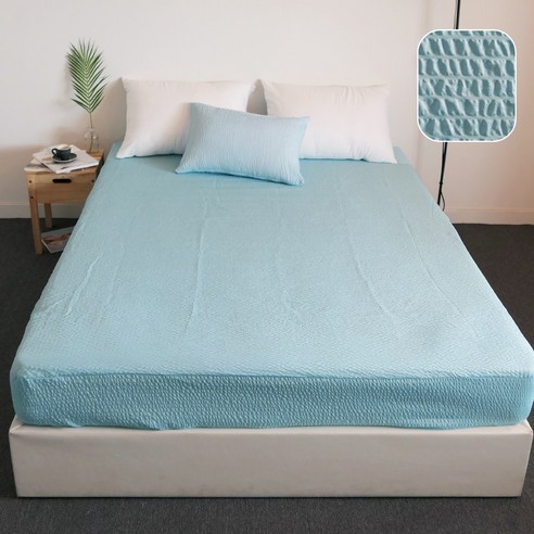 헬로베딩 시어서커 매트리스 커버: 여름밤의 청량한 오아시스
