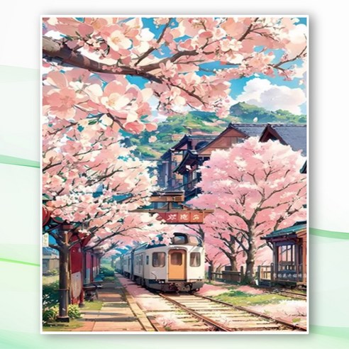 뿌로리 보석십자수 재미있는 취미 40X50 패브릭형 도안 중형, 전차, 1개
