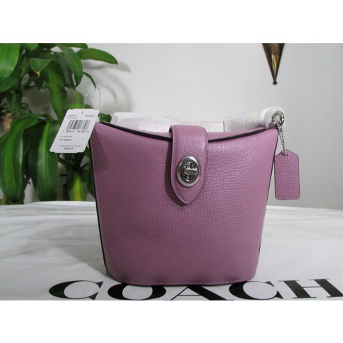 코치 가죽 Addie 크로스바디 백 C2814 틸 또는 보일렛 오키드 여성 미니