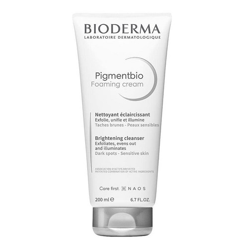 Bioderma Pigmentbio 포밍 페이스 크림 - 브라이트닝 및 모이스처라이징 클렌저 눈에 띄는 반점이 있는 피부를 위한 얼굴 각질 제거제 바이오더마, 1개