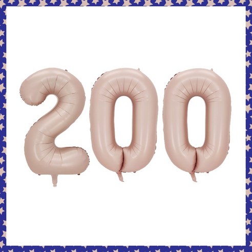 파티브로 32인치(=70cm) 파스텔 숫자풍선 생일 기념일 포토존 꾸미기, 200일, 1개, 베이비핑크