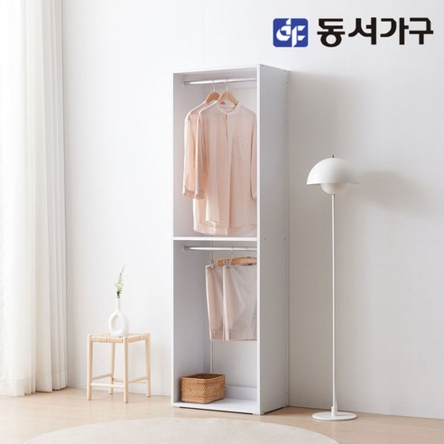 동서가구 소이 마이 드레스룸 600 2단 옷장 YUR140, 화이트