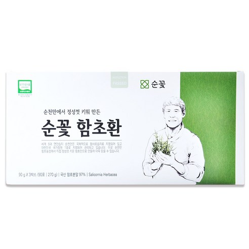 순꽃 함초환 스틱 3g*90개 순천만함초 유기농 함초 순천만 국산 친환경, 1개, 270g
