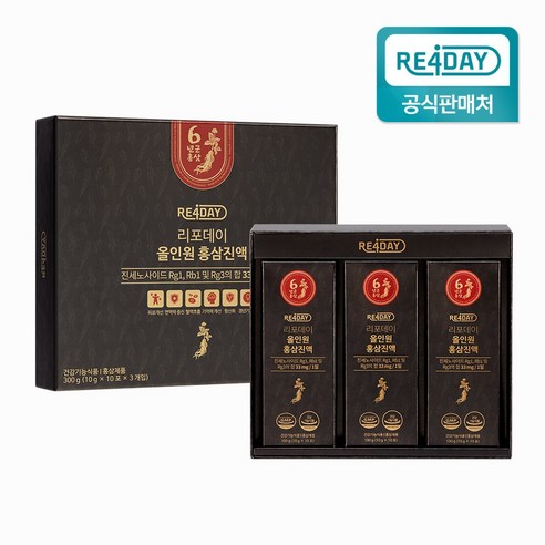 리포데이 올인원 6년근 홍삼진액 쇼핑백 선물세트, 300g, 1개