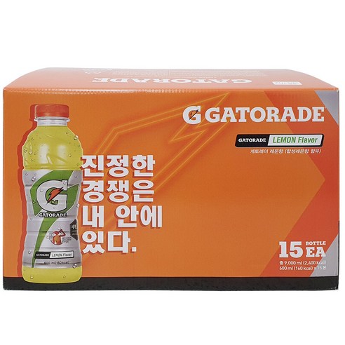 게토레이 레몬, 600ml, 15개