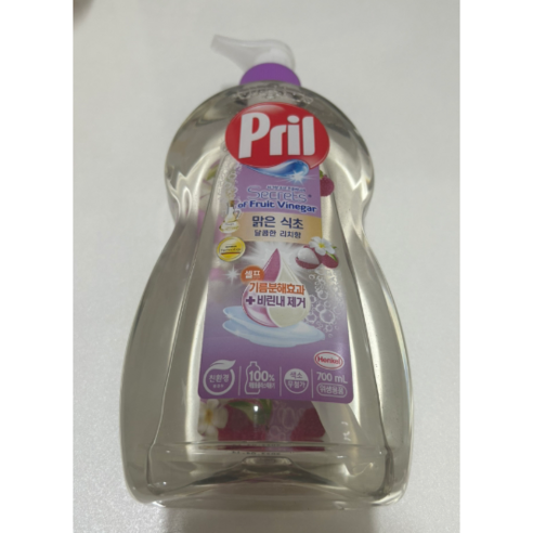 프릴 시크릿 오브 맑은 식초 주방세제 달콤한 리치향, 700ml, 6개