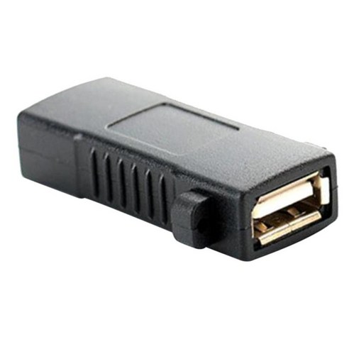 USB 2.0 어댑터 - A형 암-암-커넥터 컨버터 어댑터-블랙, 설명, 블랙, PVC